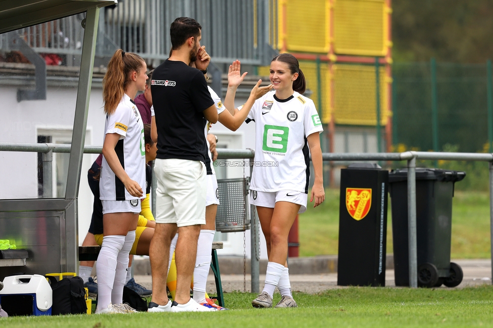 Austria Klagenfurt - Sturm Graz Damen
SPORTLAND Niederoesterreich Frauen Cup, Austria Klagenfurt - SK Sturm Graz, Sport- und Freizeitzentrum Friedlach Glanegg, 08.09.2024. 

Foto zeigt Marie Spiess (Sturm Damen)
