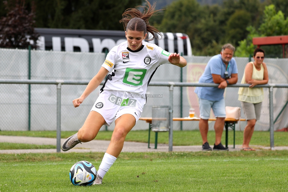 Austria Klagenfurt - Sturm Graz Damen
SPORTLAND Niederoesterreich Frauen Cup, Austria Klagenfurt - SK Sturm Graz, Sport- und Freizeitzentrum Friedlach Glanegg, 08.09.2024. 

Foto zeigt Marie Spiess (Sturm Damen)
