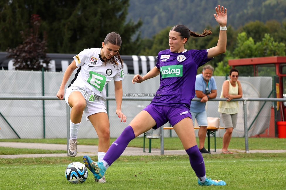 Austria Klagenfurt - Sturm Graz Damen
SPORTLAND Niederoesterreich Frauen Cup, Austria Klagenfurt - SK Sturm Graz, Sport- und Freizeitzentrum Friedlach Glanegg, 08.09.2024. 

Foto zeigt Marie Spiess (Sturm Damen)
