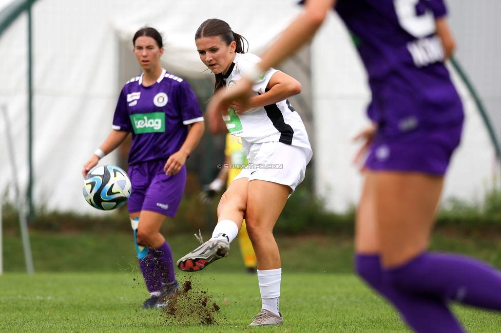 Austria Klagenfurt - Sturm Graz Damen
SPORTLAND Niederoesterreich Frauen Cup, Austria Klagenfurt - SK Sturm Graz, Sport- und Freizeitzentrum Friedlach Glanegg, 08.09.2024. 

Foto zeigt Marie Spiess (Sturm Damen)
