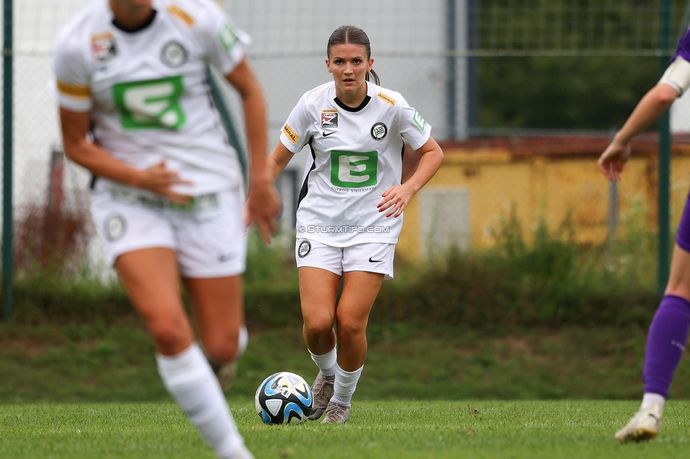 Austria Klagenfurt - Sturm Graz Damen
SPORTLAND Niederoesterreich Frauen Cup, Austria Klagenfurt - SK Sturm Graz, Sport- und Freizeitzentrum Friedlach Glanegg, 08.09.2024. 

Foto zeigt Marie Spiess (Sturm Damen)
