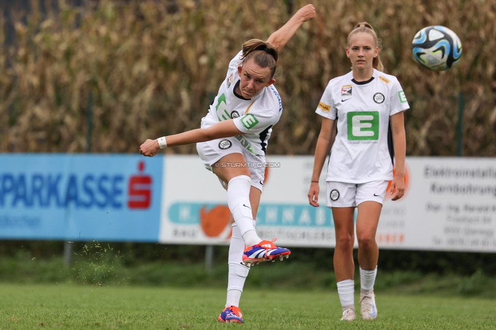 Austria Klagenfurt - Sturm Graz Damen
SPORTLAND Niederoesterreich Frauen Cup, Austria Klagenfurt - SK Sturm Graz, Sport- und Freizeitzentrum Friedlach Glanegg, 08.09.2024. 

Foto zeigt Rebecca Villena (Sturm Damen)
