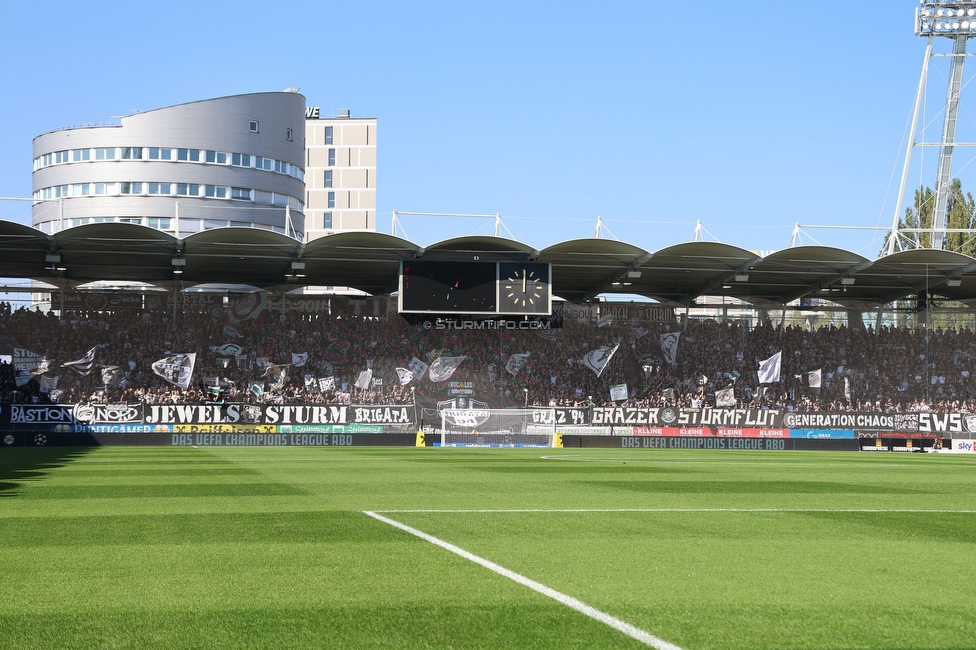 Sturm Graz - Wolfsberg
Oesterreichische Fussball Bundesliga, 7. Runde, SK Sturm Graz - Wolfsberger AC, Stadion Liebenau Graz, 22.09.2024. 

Foto zeigt Fans von Sturm
