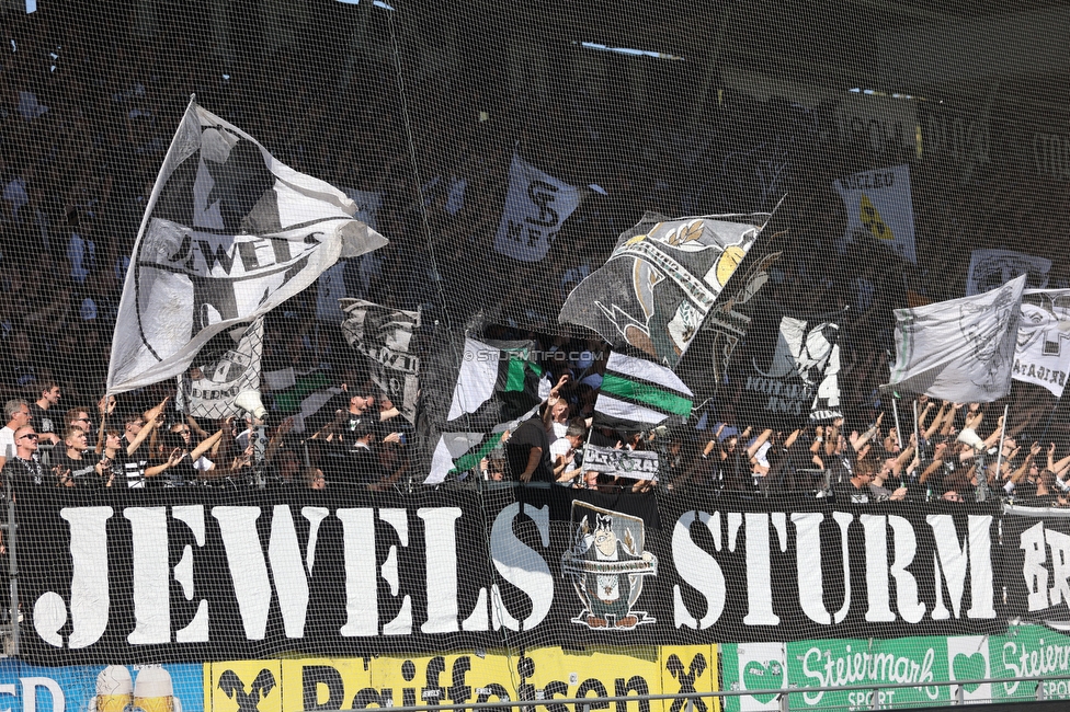 Sturm Graz - WAC
Oesterreichische Fussball Bundesliga, 6. Runde, SK Sturm Graz - Wolfsberger AC, Stadion Liebenau Graz, 22.09.2024. 

Foto zeigt Fans von Sturm
Schlüsselwörter: jewels