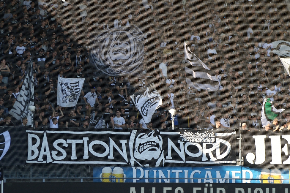 Sturm Graz - Wolfsberg
Oesterreichische Fussball Bundesliga, 7. Runde, SK Sturm Graz - Wolfsberger AC, Stadion Liebenau Graz, 22.09.2024. 

Foto zeigt Fans von Sturm
Schlüsselwörter: bastion