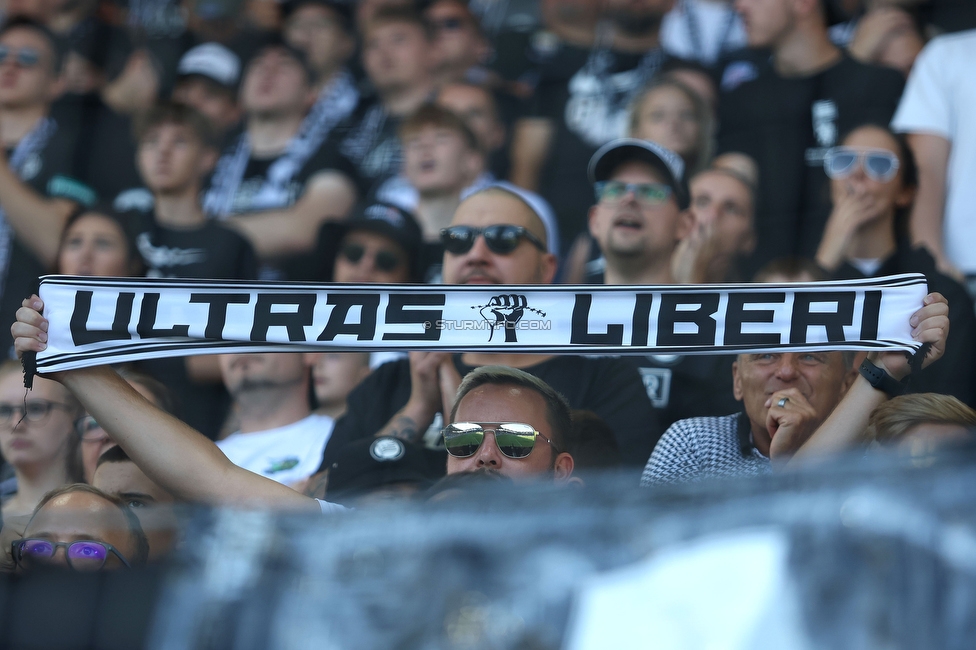 Sturm Graz - WAC
Oesterreichische Fussball Bundesliga, 6. Runde, SK Sturm Graz - Wolfsberger AC, Stadion Liebenau Graz, 22.09.2024. 

Foto zeigt Fans von Sturm
