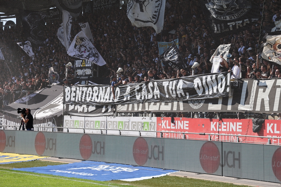 Sturm Graz - WAC
Oesterreichische Fussball Bundesliga, 6. Runde, SK Sturm Graz - Wolfsberger AC, Stadion Liebenau Graz, 22.09.2024. 

Foto zeigt Fans von Sturm mit einem Spruchband
Schlüsselwörter: pisa