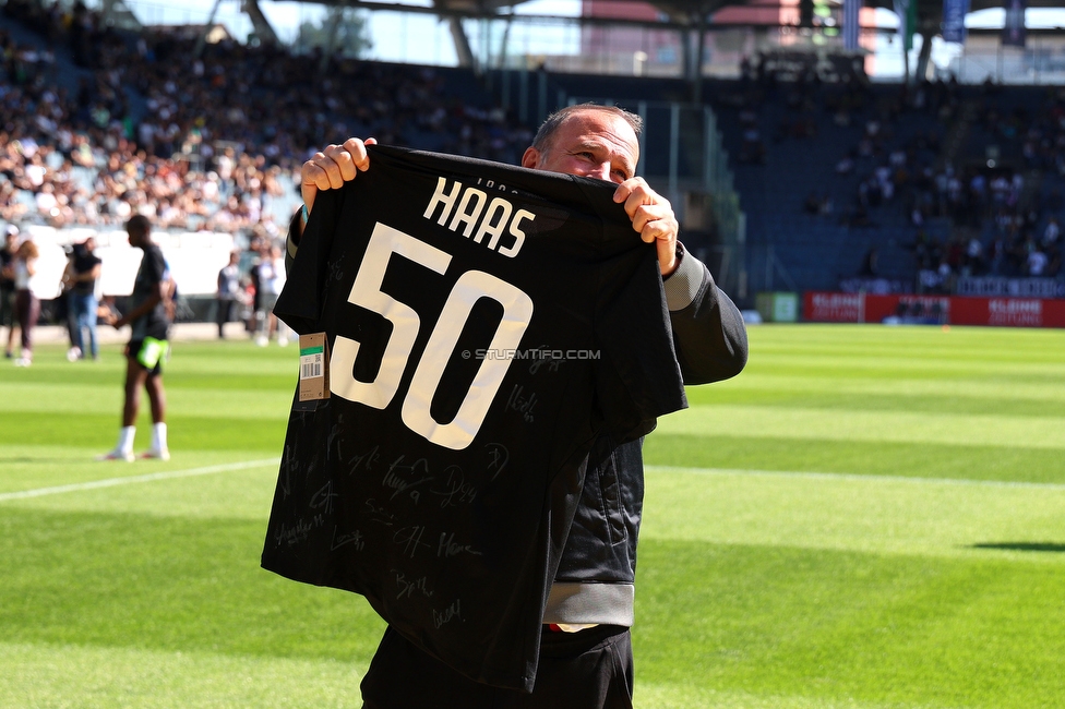 Sturm Graz - Wolfsberg
Oesterreichische Fussball Bundesliga, 7. Runde, SK Sturm Graz - Wolfsberger AC, Stadion Liebenau Graz, 22.09.2024. 

Foto zeigt Mario Haas (ehem. Spieler Sturm)
