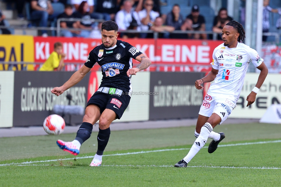 Sturm Graz - Wolfsberg
Oesterreichische Fussball Bundesliga, 7. Runde, SK Sturm Graz - Wolfsberger AC, Stadion Liebenau Graz, 22.09.2024. 

Foto zeigt Jusuf Gazibegovic (Sturm)
