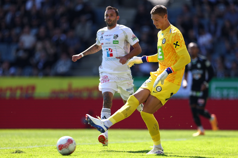 Sturm Graz - Wolfsberg
Oesterreichische Fussball Bundesliga, 7. Runde, SK Sturm Graz - Wolfsberger AC, Stadion Liebenau Graz, 22.09.2024. 

Foto zeigt Kjell Scherpen (Sturm)
