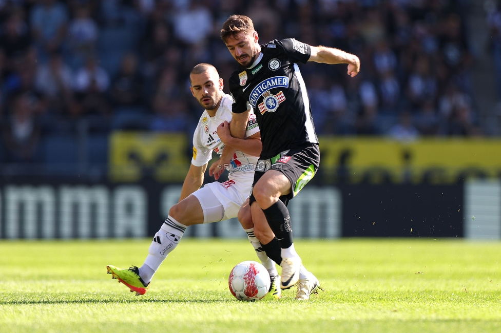 Sturm Graz - Wolfsberg
Oesterreichische Fussball Bundesliga, 7. Runde, SK Sturm Graz - Wolfsberger AC, Stadion Liebenau Graz, 22.09.2024. 

Foto zeigt Otar Kiteishvili (Sturm)
