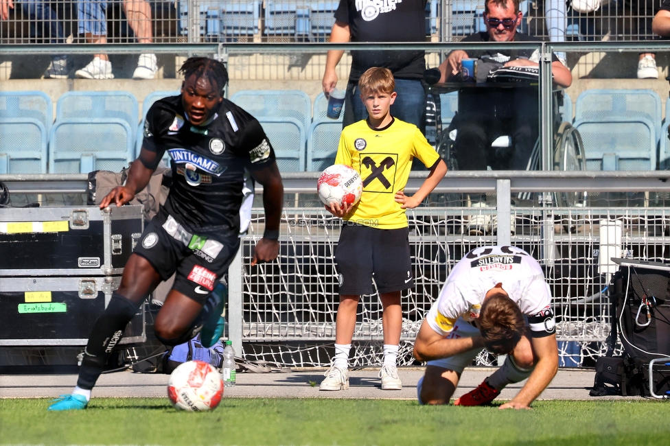 Sturm Graz - Wolfsberg
Oesterreichische Fussball Bundesliga, 7. Runde, SK Sturm Graz - Wolfsberger AC, Stadion Liebenau Graz, 22.09.2024. 

Foto zeigt Seedy Jatta (Sturm)
