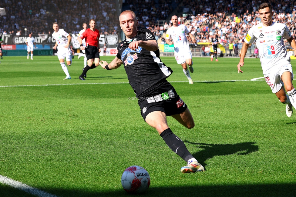 Sturm Graz - Wolfsberg
Oesterreichische Fussball Bundesliga, 7. Runde, SK Sturm Graz - Wolfsberger AC, Stadion Liebenau Graz, 22.09.2024. 

Foto zeigt Mika Biereth (Sturm)
