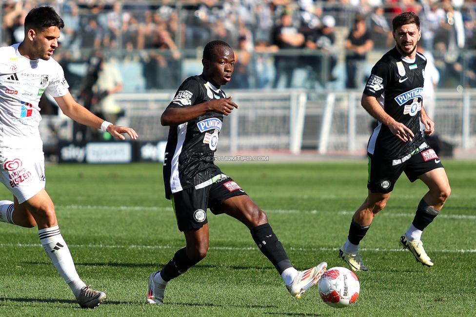 Sturm Graz - WAC
Oesterreichische Fussball Bundesliga, 6. Runde, SK Sturm Graz - Wolfsberger AC, Stadion Liebenau Graz, 22.09.2024. 

Foto zeigt Malick Junior Yalcouye (Sturm)
