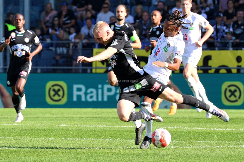 Sturm Graz - Wolfsberg
Oesterreichische Fussball Bundesliga, 7. Runde, SK Sturm Graz - Wolfsberger AC, Stadion Liebenau Graz, 22.09.2024. 

Foto zeigt Mika Biereth (Sturm)
