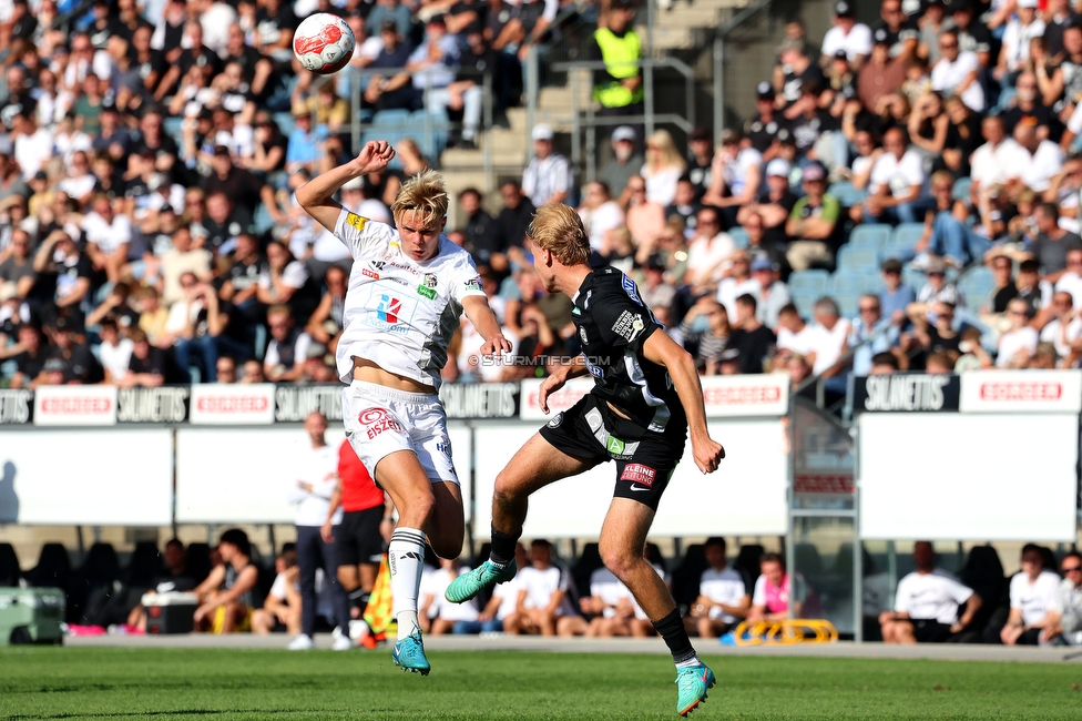 Sturm Graz - Wolfsberg
Oesterreichische Fussball Bundesliga, 7. Runde, SK Sturm Graz - Wolfsberger AC, Stadion Liebenau Graz, 22.09.2024. 

Foto zeigt Niklas Geyrhofer (Sturm)
