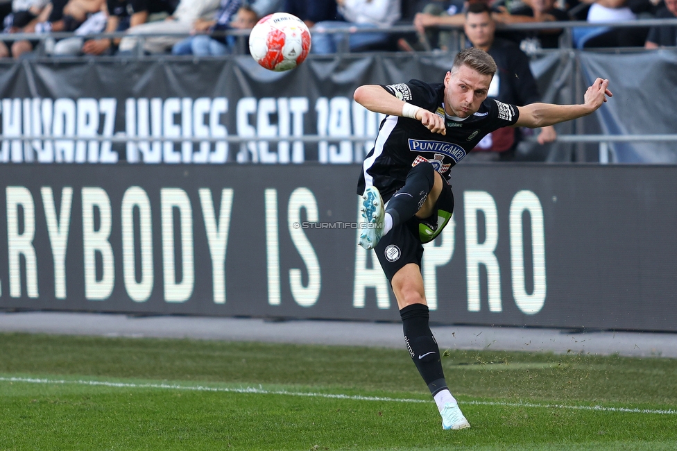 Sturm Graz - WAC
Oesterreichische Fussball Bundesliga, 6. Runde, SK Sturm Graz - Wolfsberger AC, Stadion Liebenau Graz, 22.09.2024. 

Foto zeigt Dimitri Lavalee (Sturm)
