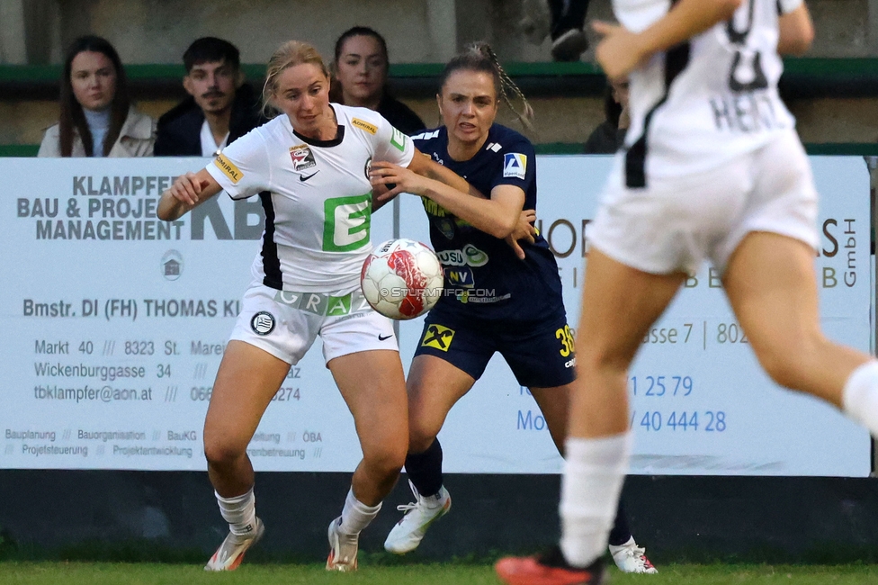 Sturm Damen - St. Poelten
OEFB Frauen Bundesliga, 4. Runde, SK Sturm Graz Damen - SKN St. Poelten, Gruabn Graz, 22.09.2024. 

Foto zeigt Elisabeth Brandl (Sturm Damen)
