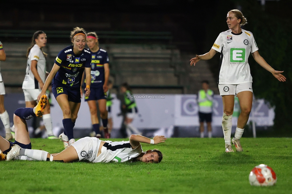 Sturm Damen - St. Poelten
OEFB Frauen Bundesliga, 4. Runde, SK Sturm Graz Damen - SKN St. Poelten, Gruabn Graz, 22.09.2024. 

Foto zeigt Leonie Christin Tragl (Sturm Damen)
