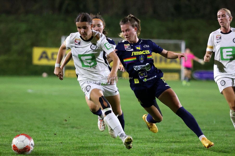 Sturm Damen - St. Poelten
OEFB Frauen Bundesliga, 4. Runde, SK Sturm Graz Damen - SKN St. Poelten, Gruabn Graz, 22.09.2024. 

Foto zeigt Leonie Christin Tragl (Sturm Damen)
