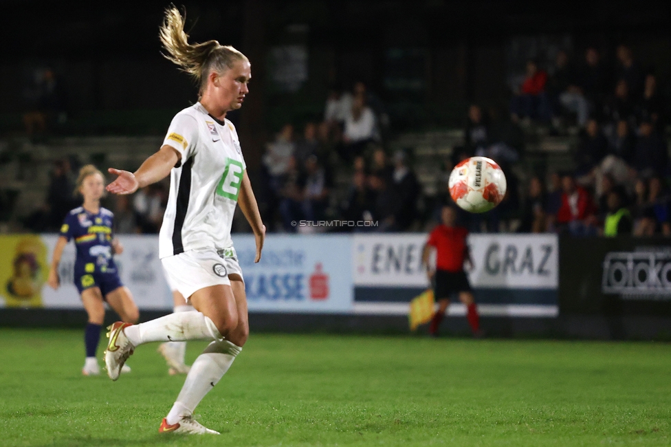 Sturm Damen - St. Poelten
OEFB Frauen Bundesliga, 4. Runde, SK Sturm Graz Damen - SKN St. Poelten, Gruabn Graz, 22.09.2024. 

Foto zeigt Laura Lillholm-Petersen (Sturm Damen)
