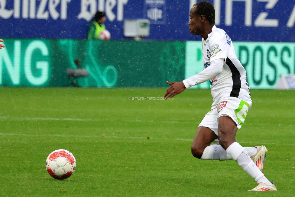 Blau-Weiss Linz - Sturm Graz
Oesterreichische Fussball Bundesliga, 8. Runde, FC Blau-Weiss Linz - SK Sturm Graz, Donauparkstadion Linz, 28.09.2024. 

Foto zeigt Malick Junior Yalcouye (Sturm)
