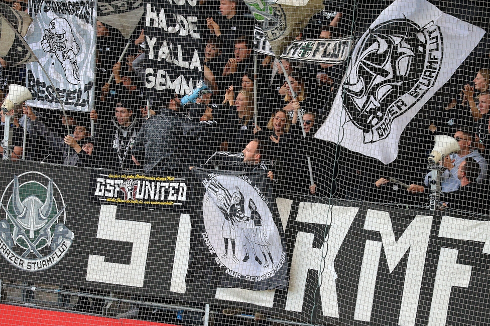 Sturm Graz - Salzburg
Oesterreichische Fussball Bundesliga, 9. Runde, SK Sturm Graz - RB Salzburg, Stadion Liebenau Graz, 06.10.2024. 

Foto zeigt Fans von Sturm
