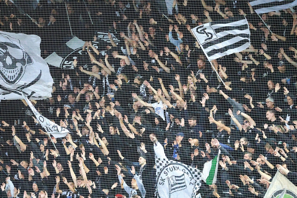 Sturm Graz - Salzburg
Oesterreichische Fussball Bundesliga, 9. Runde, SK Sturm Graz - RB Salzburg, Stadion Liebenau Graz, 06.10.2024. 

Foto zeigt Fans von Sturm
