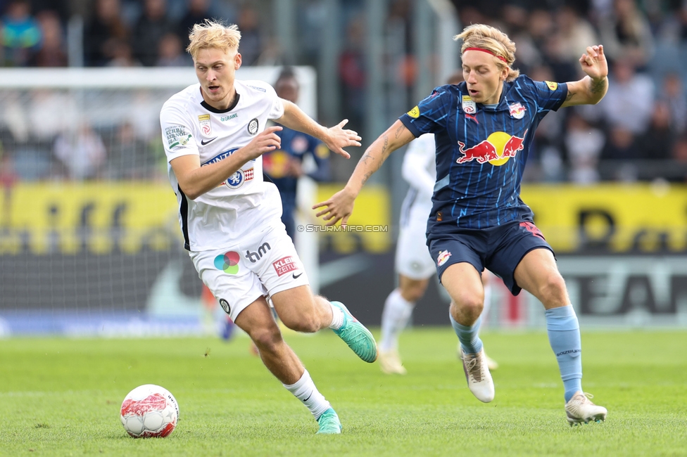 Sturm Graz - Salzburg
Oesterreichische Fussball Bundesliga, 9. Runde, SK Sturm Graz - RB Salzburg, Stadion Liebenau Graz, 06.10.2024. 

Foto zeigt Niklas Geyrhofer (Sturm)
