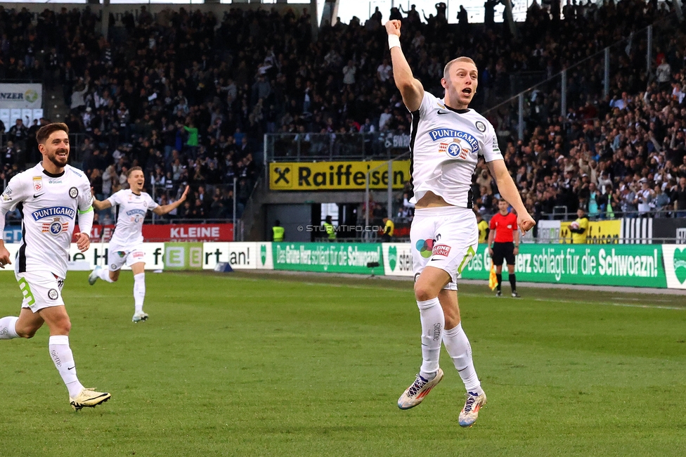 Sturm Graz - Salzburg
Oesterreichische Fussball Bundesliga, 9. Runde, SK Sturm Graz - RB Salzburg, Stadion Liebenau Graz, 06.10.2024. 

Foto zeigt Mika Biereth (Sturm)
