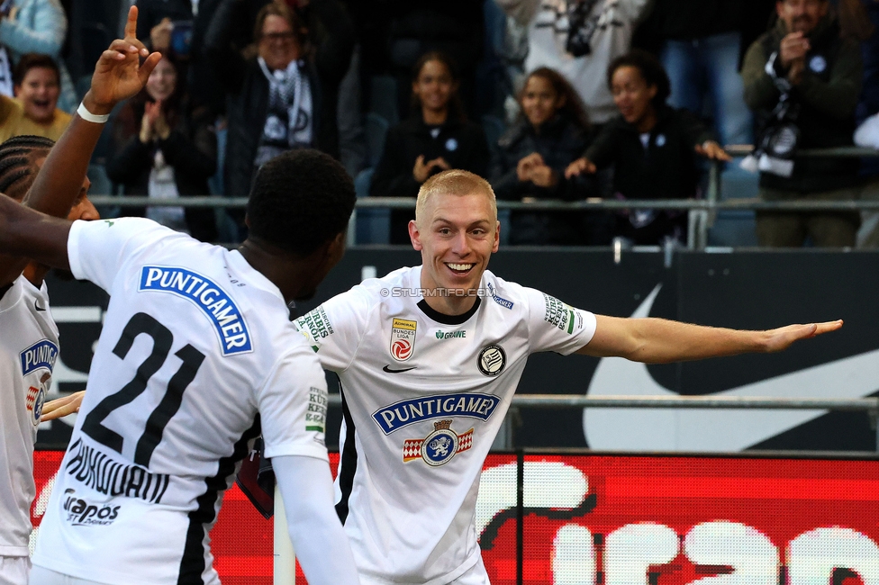 Sturm Graz - Salzburg
Oesterreichische Fussball Bundesliga, 9. Runde, SK Sturm Graz - RB Salzburg, Stadion Liebenau Graz, 06.10.2024. 

Foto zeigt Mika Biereth (Sturm)
