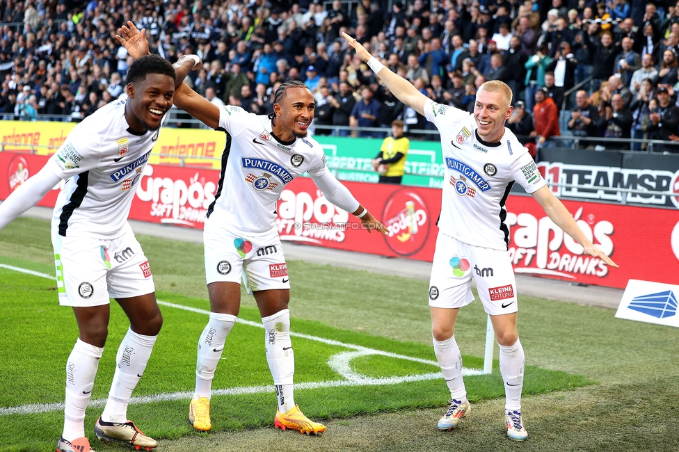 Sturm Graz - Salzburg
Oesterreichische Fussball Bundesliga, 9. Runde, SK Sturm Graz - RB Salzburg, Stadion Liebenau Graz, 06.10.2024. 

Foto zeigt Mika Biereth (Sturm)
