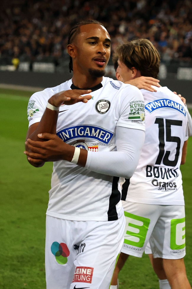 Sturm Graz - Salzburg
Oesterreichische Fussball Bundesliga, 9. Runde, SK Sturm Graz - RB Salzburg, Stadion Liebenau Graz, 06.10.2024. 

Foto zeigt Emanuel Aiwu (Sturm)
