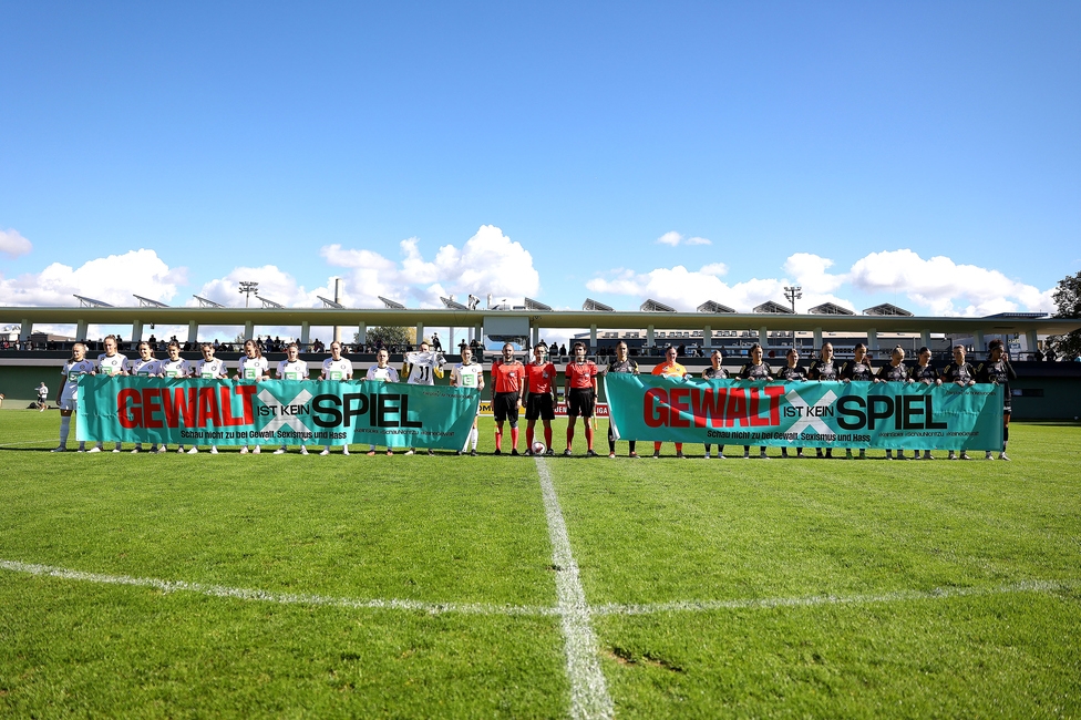 Sturm Damen - Altach
OEFB Frauen Bundesliga, 6. Runde, SK Sturm Graz Damen - SCR Altach, MURAUER Bier Arena - StFV Graz, 06.10.2024. 

Foto zeigt die Mannschaft der Sturm Damen
