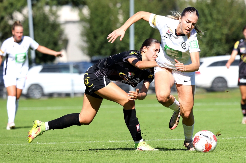 Sturm Damen - Altach
OEFB Frauen Bundesliga, 6. Runde, SK Sturm Graz Damen - SCR Altach, MURAUER Bier Arena - StFV Graz, 06.10.2024. 

Foto zeigt Modesta Uka (Sturm Damen)
