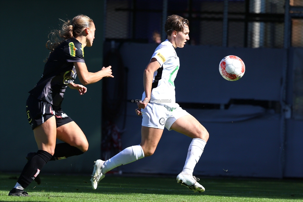 Sturm Damen - Altach
OEFB Frauen Bundesliga, 6. Runde, SK Sturm Graz Damen - SCR Altach, MURAUER Bier Arena - StFV Graz, 06.10.2024. 

Foto zeigt Pauline Deutsch (Sturm Damen)
