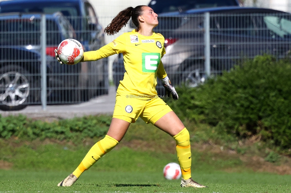 Sturm Damen - Altach
OEFB Frauen Bundesliga, 6. Runde, SK Sturm Graz Damen - SCR Altach, MURAUER Bier Arena - StFV Graz, 06.10.2024. 

Foto zeigt Lourdes Romero (Sturm Damen)
