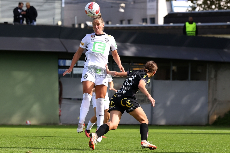 Sturm Damen - Altach
OEFB Frauen Bundesliga, 6. Runde, SK Sturm Graz Damen - SCR Altach, MURAUER Bier Arena - StFV Graz, 06.10.2024. 

Foto zeigt Laura Lillholm-Petersen (Sturm Damen)
