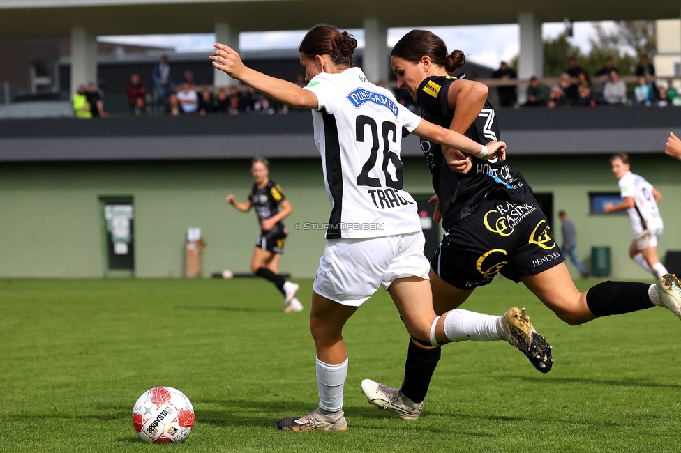 Sturm Damen - Altach
OEFB Frauen Bundesliga, 6. Runde, SK Sturm Graz Damen - SCR Altach, MURAUER Bier Arena - StFV Graz, 06.10.2024. 

Foto zeigt Leonie Christin Tragl (Sturm Damen)
