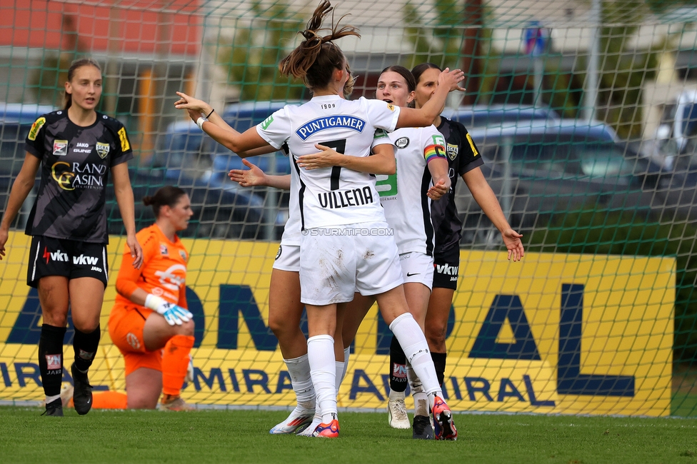 Sturm Damen - Altach
OEFB Frauen Bundesliga, 6. Runde, SK Sturm Graz Damen - SCR Altach, MURAUER Bier Arena - StFV Graz, 06.10.2024. 

Foto zeigt Rebecca Villena (Sturm Damen)
