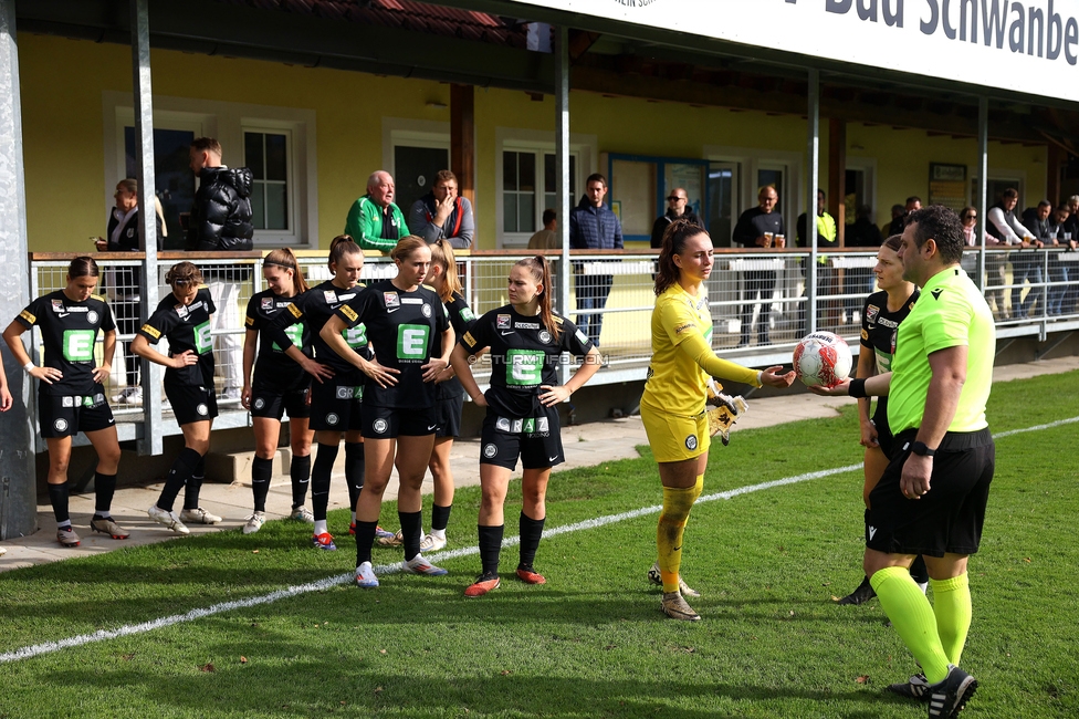 Sturm Damen - LASK
OEFB Frauen Bundesliga, 7. Runde, SK Sturm Graz Damen - LASK Damen, Anton Koch Stadion Hollenegg, 12.10.2024. 

Foto zeigt die Mannschaft der Sturm Damen
