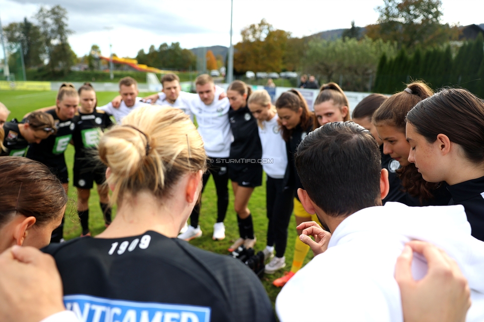 Sturm Damen - LASK
OEFB Frauen Bundesliga, 7. Runde, SK Sturm Graz Damen - LASK Damen, Anton Koch Stadion Hollenegg, 12.10.2024. 

Foto zeigt die Mannschaft der Sturm Damen
