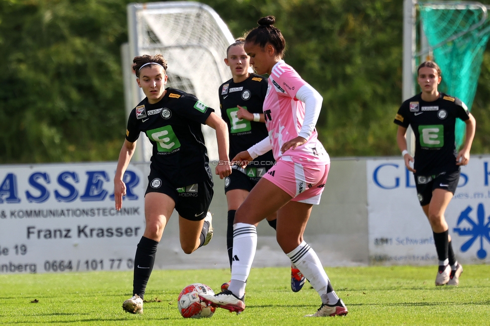 Sturm Damen - LASK
OEFB Frauen Bundesliga, 7. Runde, SK Sturm Graz Damen - LASK Damen, Anton Koch Stadion Hollenegg, 12.10.2024. 

Foto zeigt Pauline Deutsch (Sturm Damen)
