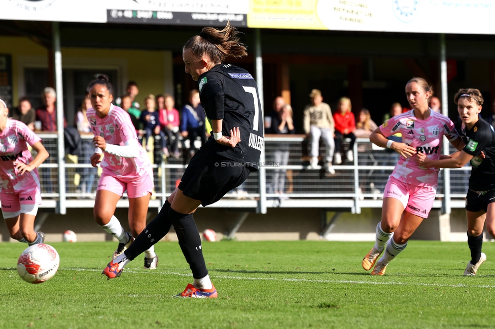 Sturm Damen - LASK
OEFB Frauen Bundesliga, 7. Runde, SK Sturm Graz Damen - LASK Damen, Anton Koch Stadion Hollenegg, 12.10.2024. 

Foto zeigt Rebecca Villena (Sturm Damen)
