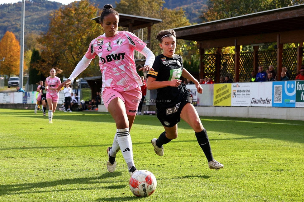 Sturm Damen - LASK
OEFB Frauen Bundesliga, 7. Runde, SK Sturm Graz Damen - LASK Damen, Anton Koch Stadion Hollenegg, 12.10.2024. 

Foto zeigt Pauline Deutsch (Sturm Damen)
