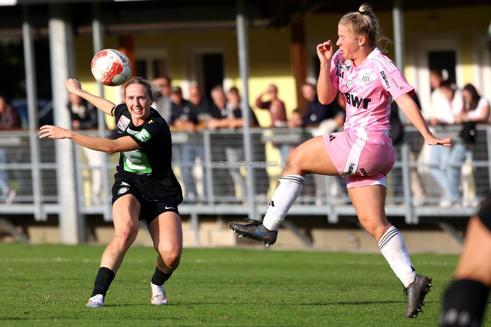 Sturm Damen - LASK
OEFB Frauen Bundesliga, 7. Runde, SK Sturm Graz Damen - LASK Damen, Anton Koch Stadion Hollenegg, 12.10.2024. 

Foto zeigt Marie Spiess (Sturm Damen)
