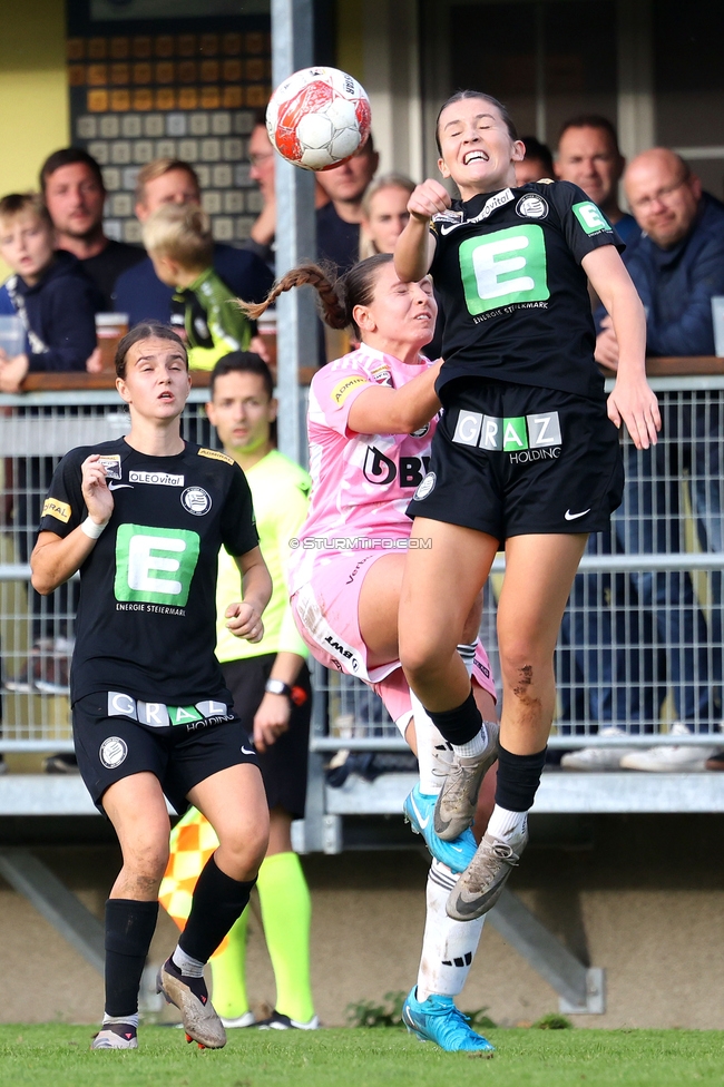 Sturm Damen - LASK
OEFB Frauen Bundesliga, 7. Runde, SK Sturm Graz Damen - LASK Damen, Anton Koch Stadion Hollenegg, 12.10.2024. 

Foto zeigt Marie Spiess (Sturm Damen)
