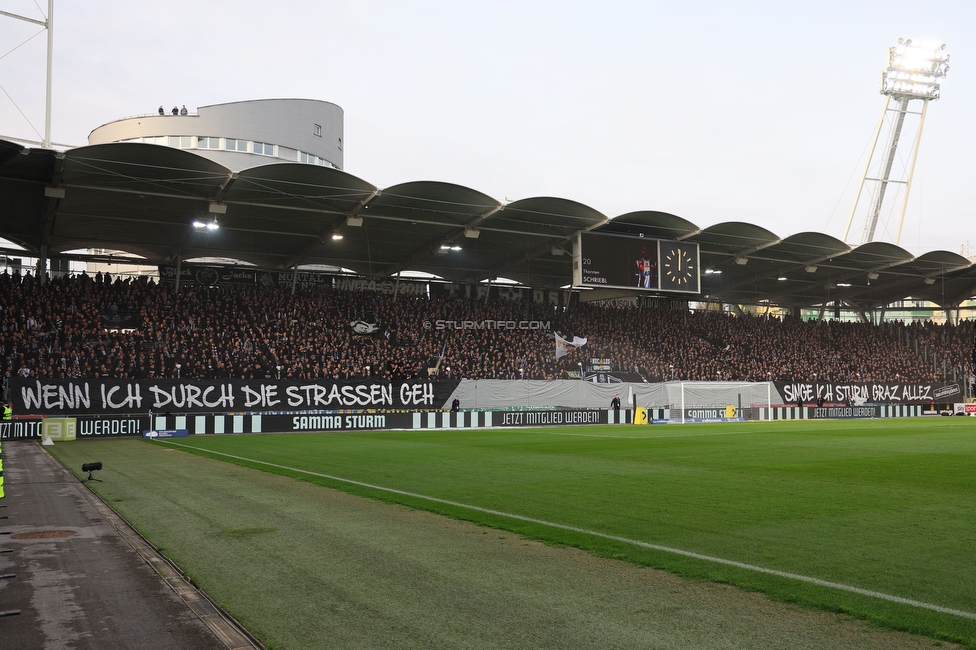 Sturm Graz - GAK
Oesterreichische Fussball Bundesliga, 10. Runde, SK Sturm Graz - Grazer AK, Stadion Liebenau Graz, 19.10.2024. 

Foto zeigt Fans von Sturm mit einer Choreografie
