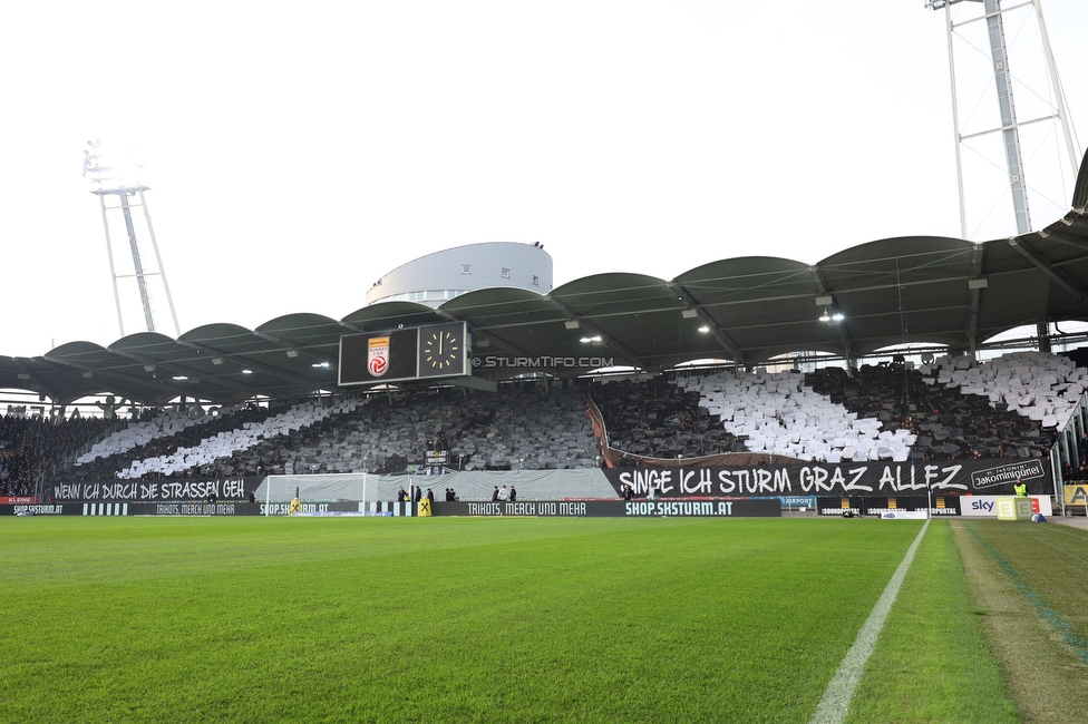 Sturm Graz - GAK
Oesterreichische Fussball Bundesliga, 10. Runde, SK Sturm Graz - Grazer AK, Stadion Liebenau Graz, 19.10.2024. 

Foto zeigt Fans von Sturm mit einer Choreografie
