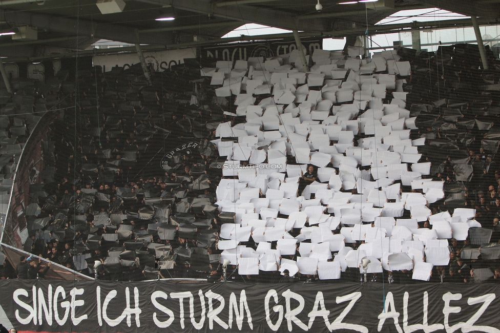 Sturm Graz - GAK
Oesterreichische Fussball Bundesliga, 10. Runde, SK Sturm Graz - Grazer AK, Stadion Liebenau Graz, 19.10.2024. 

Foto zeigt Fans von Sturm mit einer Choreografie
